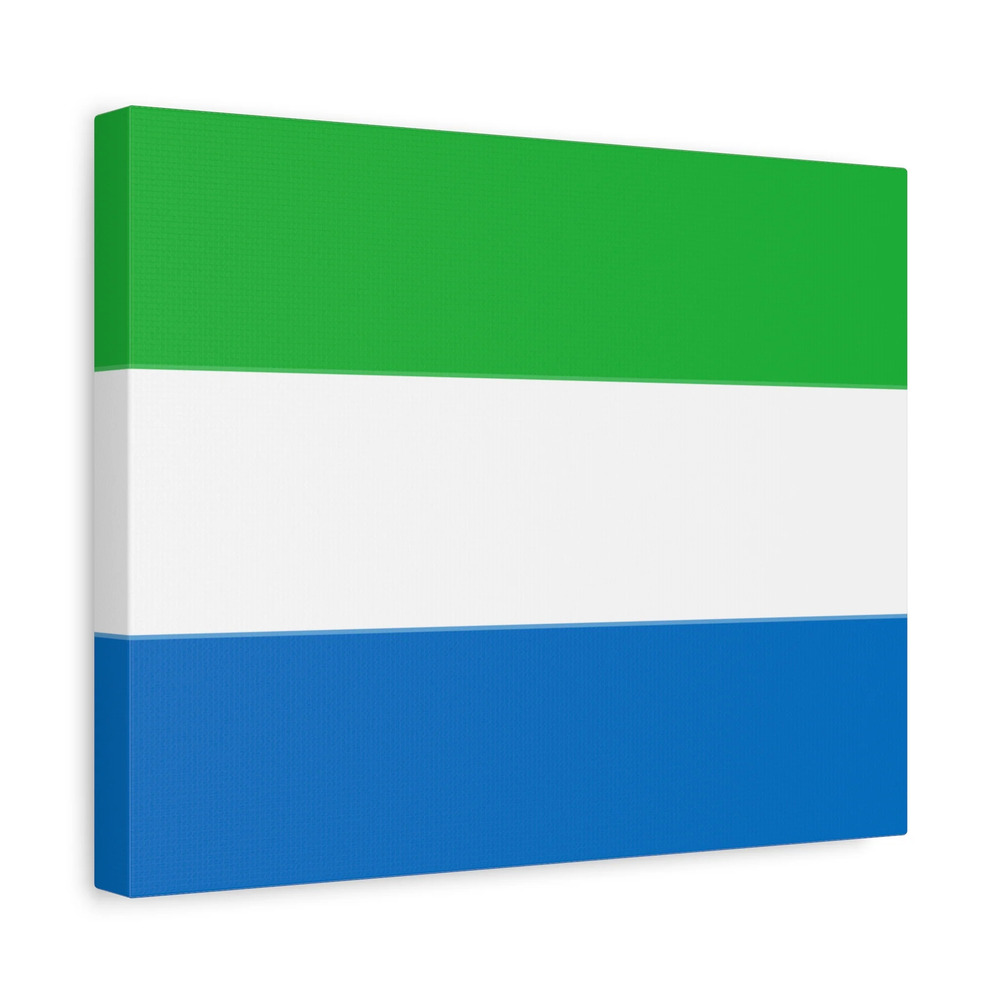 Sierra Leone Country Flag Canvas Vibrant Wall Art Unframed Home Decor